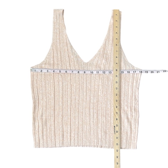 NWT Eberjey Infinite V-Neck Ribbed Sweater Tank Peach Parfait Size XL Reg. $98 - Picture 10 of 10